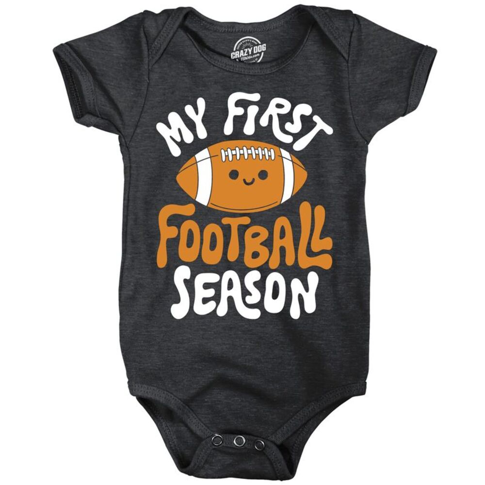 My First Football Season Baby Bodysuit Funny Jumper For Infants